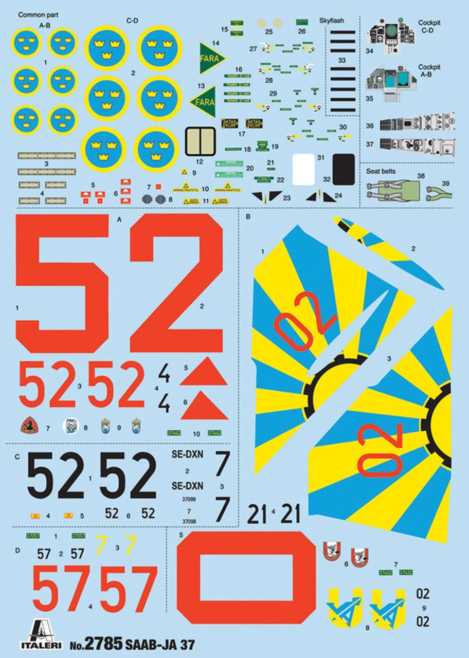Hot Sale π SAAB JA37/AJ37 Viggen Fighter 1/48 Italeri β 11 Hot Sale π SAAB JA37/AJ37 Viggen Fighter 1/48 Italeri β - Image 11