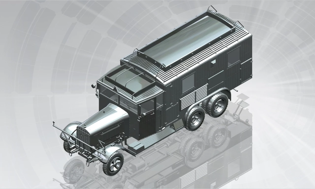 Outlet π Henschel 33 D1 Kfz.72 WWII German Radio Communication Truck 1/35 ICM Models 𧨠9 Outlet π Henschel 33 D1 Kfz.72 WWII German Radio Communication Truck 1/35 ICM Models 𧨠- Image 9