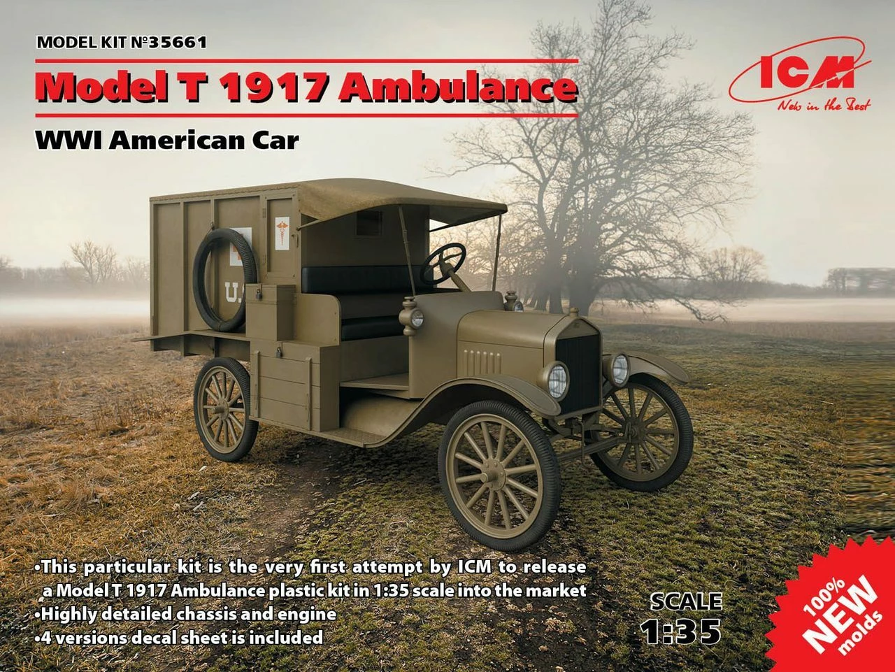Buy π 1917 Model T Ambulance WWI American Car 1/35 ICM Models 𧨠1 Buy π 1917 Model T Ambulance WWI American Car 1/35 ICM Models π§¨