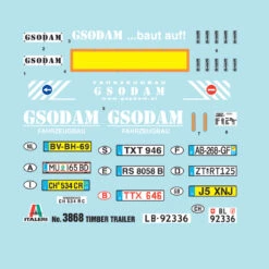 Cheapest 🤩 Timber Trailer 1/24 Italeri 😍 -megahobby Sales Store 3868 decals LR 28628.1531490284