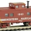 New 🎁 Western Maryland Speed Lettering #1863 Northeast Steel Caboose N Bachmann Trains 👏
