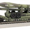 Cheap 🔥 52' Center Depressed Flat Car w/Missile US Army (Olive Drab Camouflage) N Bachmann Trains 🎉