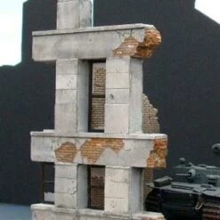 Top 10 ❤️ Ruined Small Concrete/Brick Building w/Windows (6"x6"x8") 1-35 Dioramas Plus 😀