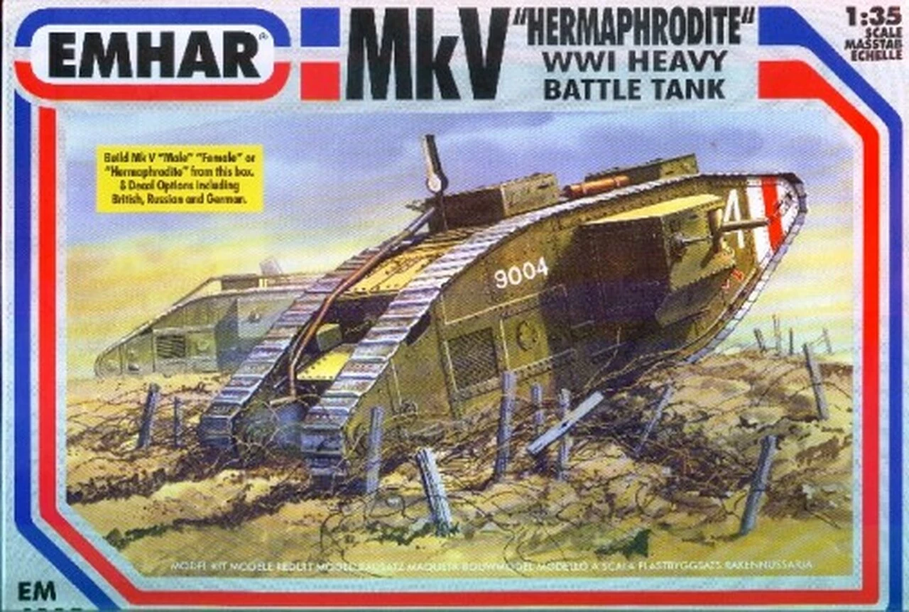 Discount π WWI British Hermaphrodite Mk V Tank 1/35 Emhar β€οΈ 1 Discount π WWI British Hermaphrodite Mk V Tank 1/35 Emhar β€οΈ