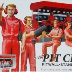 Cheap ✔️ Pit Crew (4) w/Pitwall Stand 1/20 Fujimi 🎁