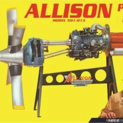 Best Pirce 🎉 Allison 501-D13 Prop-Jet Engine w/Moving Parts & Stand 1/10 Atlantis Models ⭐