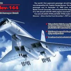 Discount 🤩 Tu-144 Soviet Supersonic Passenger Aircraft 1/144 ICM Models 🔔