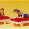 Wholesale 🎉 Sunbathers on Lounge Chairs (6) HO Scale Preiser Models 💯