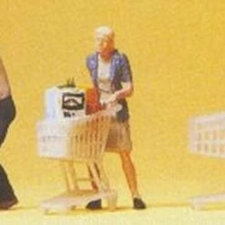 Best deal 😍 Shoppers Pushing Carts (3) HO Scale Preiser Models 👍