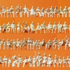 Buy ❤️ Unpainted People Sitting (120) (Kit) HO Scale Preiser Models 😍