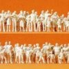 Budget 👏 Unpainted Spectator Figures Standing (130) (Kit) HO Scale Preiser Models ⌛