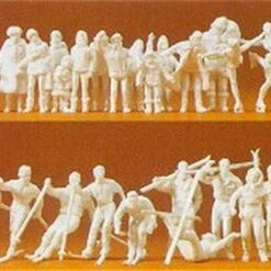 Discount ❤️ Unpainted People in Winter👗 Dress (65) (Kit) HO Scale Preiser Models ✨