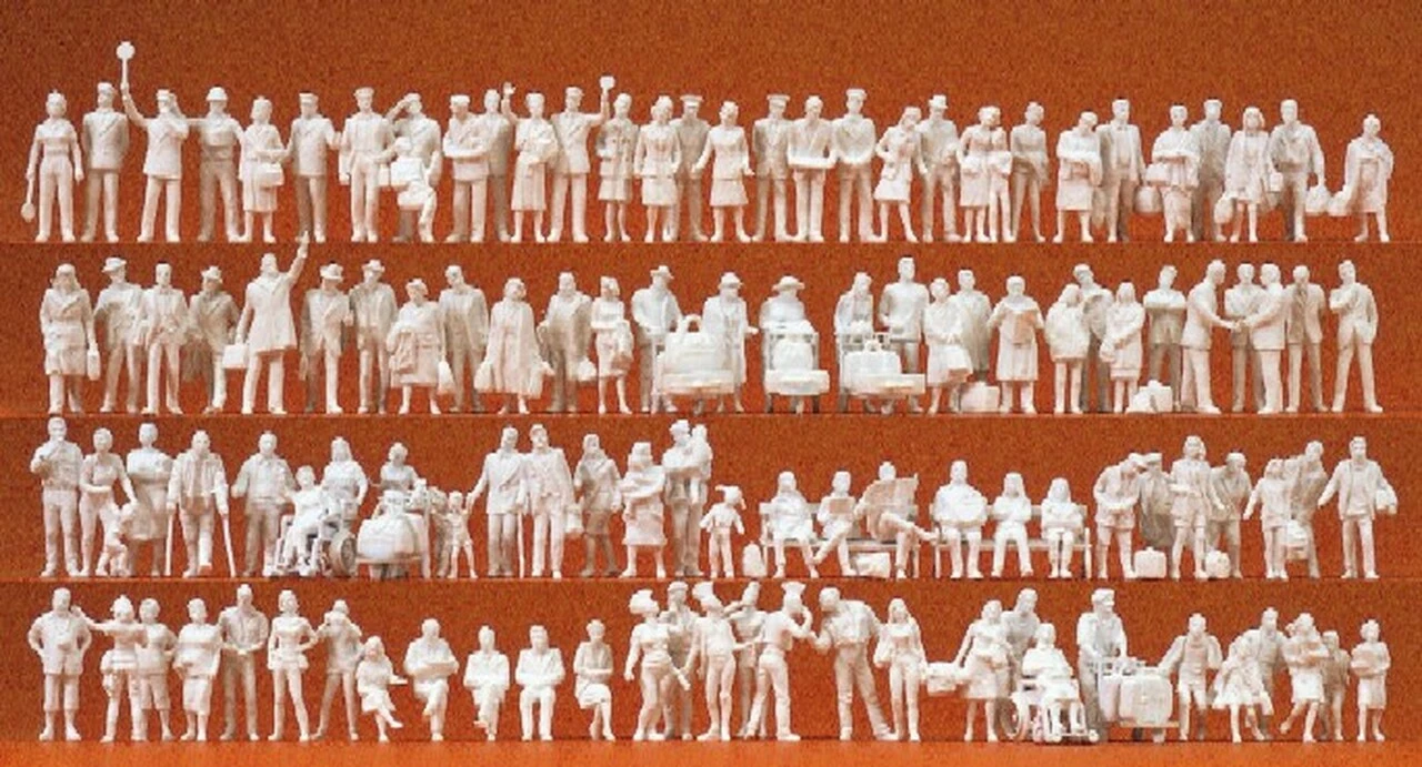 Coupon π Unpainted Train Station People Sitting & Standing (120) (Kit) HO Scale Preiser Models π― 1 Coupon π Unpainted Train Station People Sitting & Standing (120) (Kit) HO Scale Preiser Models π―