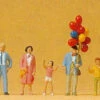 Budget 🤩 Balloon Seller & People w/Balloons (11) HO Preiser Models 🤩