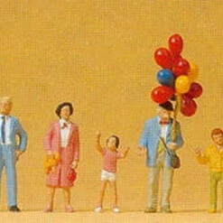 Budget 🤩 Balloon Seller & People w/Balloons (11) HO Preiser Models 🤩