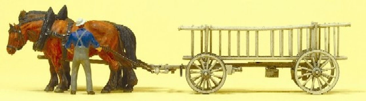 Coupon π Horse Drawn Hay Wagon w/Farmer HO Preiser Models π 1 Coupon π Horse Drawn Hay Wagon w/Farmer HO Preiser Models π