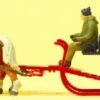Best Sale 🌟 Horse Drawn Sleigh w/Driver & 4 Passengers HO Preiser Models 🔥