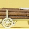 Cheap 😍 Horse Drawn Log Wagon w/Man Walking HO Preiser Models 👍