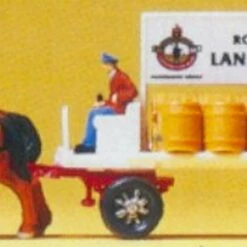 Budget ✨ Horse Drawn Beer Wagon w/Rider N Preiser Models 😍