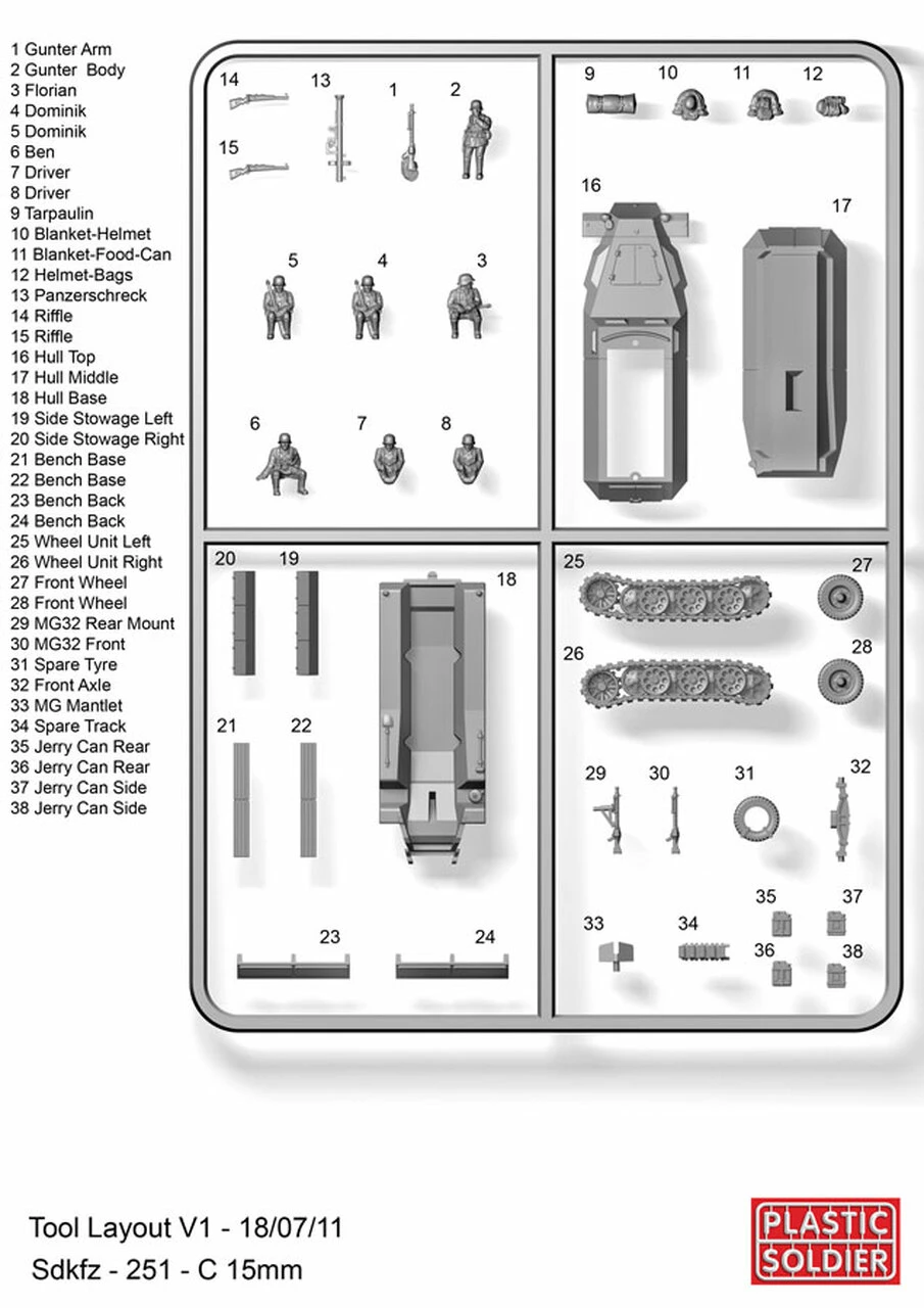 Coupon ✨ WWII German Halftrack SdKfz 251/C (5) & Crew (7 per vehicle) 15mm Plastic Soldier Company ❤️ 2 Coupon ✨ WWII German Halftrack SdKfz 251/C (5) & Crew (7 per vehicle) 15mm Plastic Soldier Company ❤️ - Image 2