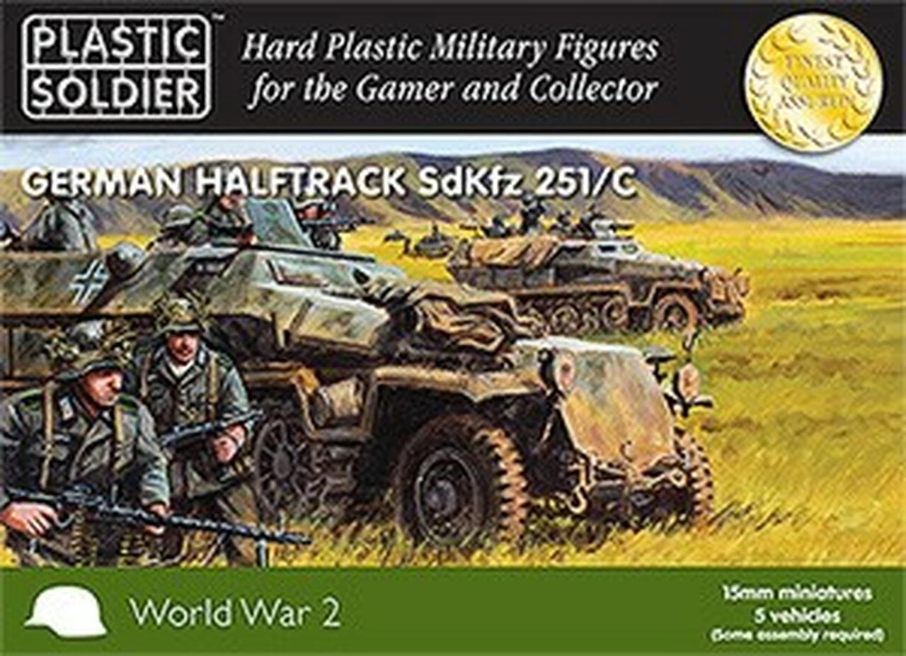 Coupon ✨ WWII German Halftrack SdKfz 251/C (5) & Crew (7 per vehicle) 15mm Plastic Soldier Company ❤️ 1 Coupon ✨ WWII German Halftrack SdKfz 251/C (5) & Crew (7 per vehicle) 15mm Plastic Soldier Company ❤️