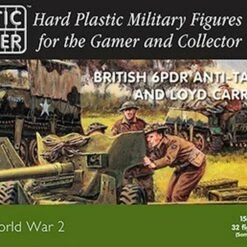 Wholesale ⭐ 15mm WWII British 6-Pdr Anti-Tank Gun (4), Loyd Carrier Tow (4) and Crew (32) Plastic Soldier ✨