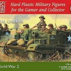 Hot Sale 🎉 WWII British Universal Carrier (3) & Crew (12) 1/72 Plastic Soldiers 🌟