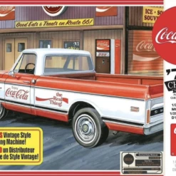 Outlet ✨ 1972 Chevy Pickup Truck w/Coca-Cola Vending Machine and Crates 1/25 AMT Models 🧨