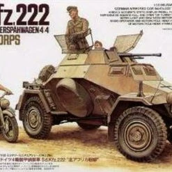 Hot Sale 🔥 SdKfz 222 w/DKW NZ350 Motorcycle North African Campaign 1/35 Tamiya 🎉