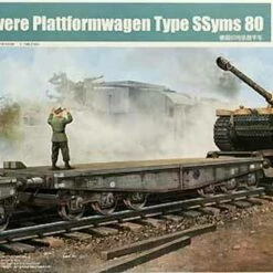 Budget 🎁 WWII German Army Type SSyms 80-Ton Heavy Armor Transport Flatcar 1/35 Trumpeter 🌟