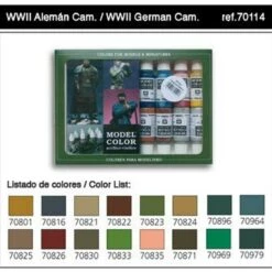 Brand new 👏 WWII German Camouflage Model Color Paint Set 17ml Bottle Acrylic (16 Colors) WWII German Camouflage Model Color Paint Set 17ml Bottle Acrylic (16 Colors) ✔️
