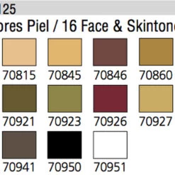 Budget 🛒 Face & Skin Tones Model Color Paint Set 17ml Bottle Acrylic (16 Colors) Face & Skin Tones Model Color Paint Set 17ml Bottle Acrylic (16 Colors) ⭐