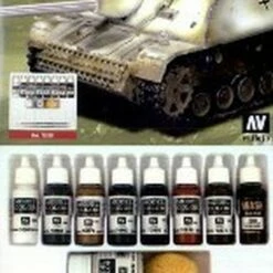 Best Sale 🔥 Winter Weathering Model Color Paint Set (9 Colors Plus Acc.) 17ml Bottle Acrylic Vallejo Paint 🛒