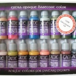 Budget 🧨 Extra Opaques Game Color Paint Set (16 Colors) 17ml Bottle Acrylic Vallejo Paint 🌟