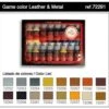 Wholesale 🔔 Leather & Metal Game Color Paint Set (16 Colors) 17ml Bottle Acrylic Vallejo Paint 🎁