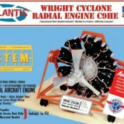 Best Sale ⭐ Wright Cyclone C9HE Radial Aircraft Engine STEM Model Kit 1/12 Atlantis Models ❤️