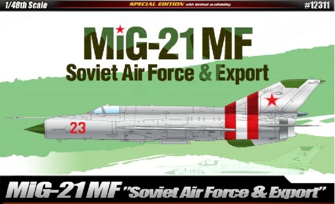 New ⭐ MiG-21MF Soviet Air Force & Export 1/48 Academy ✨ 1 New ⭐ MiG-21MF Soviet Air Force & Export 1/48 Academy ✨