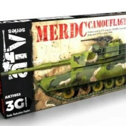 Cheapest 🔔 AFV Series: US Army MERDC Camouflage Mid 1970s to Mid 1980s Acrylic Paint Set (6 Colors) 17ml Bottles AK Interactive 😍