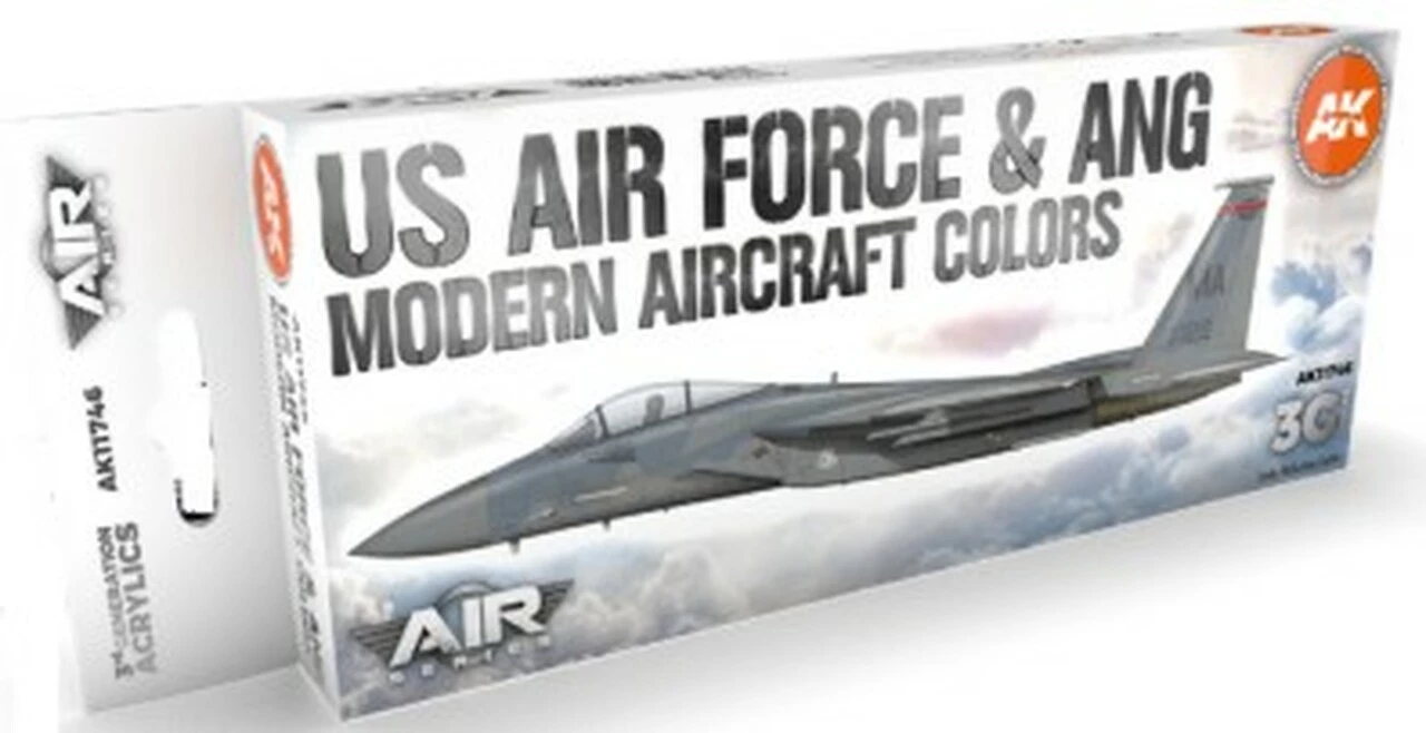 Outlet β Air Series: US Air Force & ANG Modern Aircraft & Helicopter Acrylic Paint Set (8 Colors) 17ml Bottles AK Interactive π 1 Outlet β Air Series: US Air Force & ANG Modern Aircraft & Helicopter Acrylic Paint Set (8 Colors) 17ml Bottles AK Interactive π