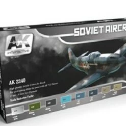 Promo 👏 Air Series: Soviet Aircraft Colors 1941-1945 Acrylic Paint Set (8 Colors) 17ml Bottles AK Interactive 😍