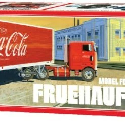 Cheapest 🎉 Fruehauf Van Model FB Beaded Panel Coca-Cola Semi-Trailer 1/25 AMT Models 💯