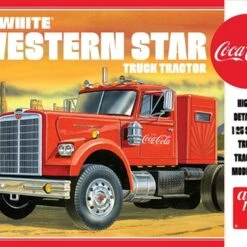 Cheap 🔔 Coca-Cola White Western Star Semi Tractor Cab w/Sleeper 1/25 AMT Models 🛒