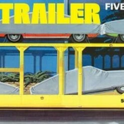 Hot Sale 🔔 Five-Car Automobile Haulaway Trailer 1/25 AMT Models 🎁
