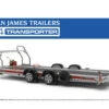 Best Sale 🔥 Brian James A4 Auto Transport Trailer 1/24 Aoshima 🛒