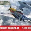 Cheapest 👍 Messerschmitt Me 262 & P-51D Mustang Dogfight Doubles Gift Set w/paint & glue 1/72 Airfix 👏