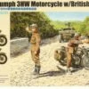 Promo 😍 Triumph 3HW Motorcycles (2) w/British MP Figures 1/35 Bronco Models 👏