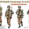 Coupon 👏 WWII British Paratroops in Action Set A (4) w/Bicycle 1/35 Bronco Models ✔️