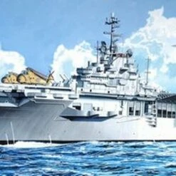 Promo ⭐ USS Boxer LPH-4 Helicopter Carrier 1/700 Dragon 💯