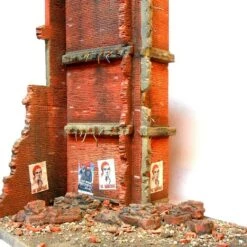 Deals 🎁 Stalingrad Shakedown Ruined Walls, Rebar, Rubble w/Base (8"x10") 1/35 Dioramas Plus 😀
