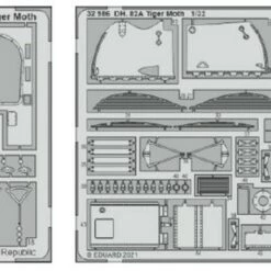 Best deal 🎉 DH82A Tiger Moth for ICM (Painted) 1/32 Eduard 🛒